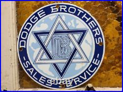 Vintage Dodge Brothers Porcelain Sign Old Dealership Car Sales Service Dept USA