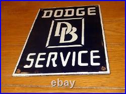 Vintage Dodge Brothers Sales & Service 12 Porcelain Metal Gasoline Oil Car Sign