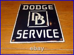 Vintage Dodge Brothers Sales & Service 12 Porcelain Metal Gasoline Oil Car Sign