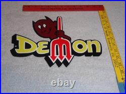 Vintage Dodge Demon Car & Devil 11 3/4 Metal Gasoline Oil Sign Challenger Satan Vintage Dodge Demon Car & Devil 11 3/4 Metal Gasoline Oil Sign Challenger Satan