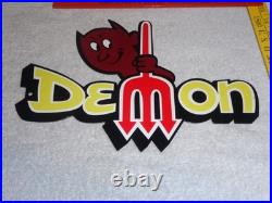 Vintage Dodge Demon Car & Devil 11 3/4 Metal Gasoline Oil Sign Challenger Satan