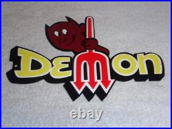 Vintage Dodge Demon Car & Devil 11 3/4 Metal Gasoline Oil Sign Challenger Satan