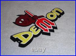 Vintage Dodge Demon Car & Devil 11 3/4 Metal Gasoline Oil Sign Challenger Satan