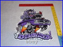 Vintage Dodge Demon Sports Car Monster Mopar 12 Metal Devil, Gasoline Oil Sign