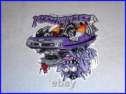 Vintage Dodge Demon Sports Car Monster Mopar 12 Metal Devil, Gasoline Oil Sign