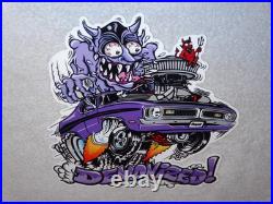 Vintage Dodge Demon Sports Car Monster Mopar 12 Metal Devil, Gasoline Oil Sign