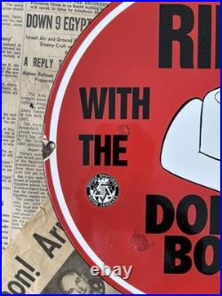 Vintage Dodge Motor Vehicles Gas Oil Auto Shop 12 Inch Porcelain Enamel Sign