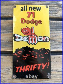 Vintage Dodge Plymouth Dependable Service Dealer Gas Station Porcelain Oil Sign