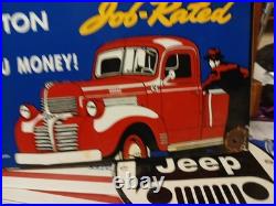 Vintage Dodge Porcelain Sign Dealer Sales Veribrite Chicago Car Truck Garage