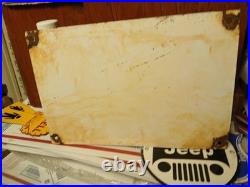 Vintage Dodge Porcelain Sign Dealer Sales Veribrite Chicago Car Truck Garage