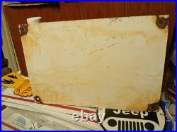 Vintage Dodge Porcelain Sign Dealer Sales Veribrite Chicago Car Truck Garage