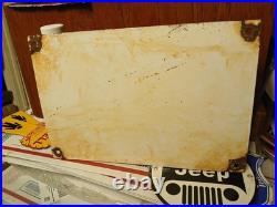 Vintage Dodge Porcelain Sign Dealer Sales Veribrite Chicago Car Truck Garage