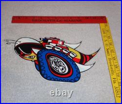 Vintage Dodge Scat Pack Super Bee 1' Enamel Metal Dealer Truck Gasoline Oil Sign