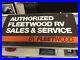 Vintage-Double-Sides-Fleetwood-Even-Campers-sales-and-service-Metal-sign-Coleman-01-st