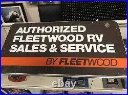 Vintage Double Sides Fleetwood Even Campers sales and service Metal sign Coleman