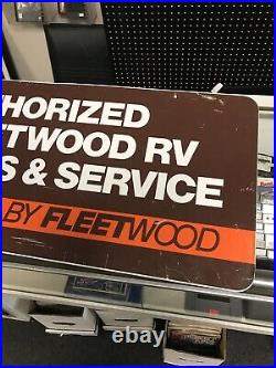Vintage Double Sides Fleetwood Even Campers sales and service Metal sign Coleman