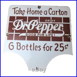Vintage Dr Pepper License Plate Topper Cola Sign Ad on Automobile Topper