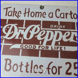 Vintage Dr Pepper License Plate Topper Cola Sign Ad on Automobile Topper