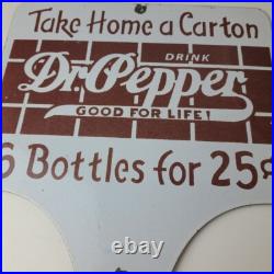 Vintage Dr Pepper License Plate Topper Cola Sign Ad on Automobile Topper
