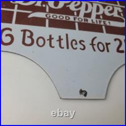 Vintage Dr Pepper License Plate Topper Cola Sign Ad on Automobile Topper