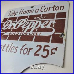 Vintage Dr Pepper License Plate Topper Cola Sign Ad on Automobile Topper