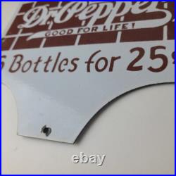 Vintage Dr Pepper License Plate Topper Cola Sign Ad on Automobile Topper