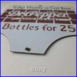 Vintage Dr Pepper License Plate Topper Cola Sign Ad on Automobile Topper