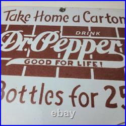 Vintage Dr Pepper License Plate Topper Cola Sign Ad on Automobile Topper