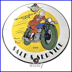 Vintage Ducati Sign Motorcycle Dealership Service Porcelain Auto Gas Pump Sign