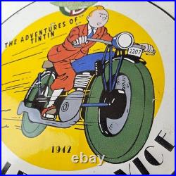Vintage Ducati Sign Motorcycle Dealership Service Porcelain Auto Gas Pump Sign