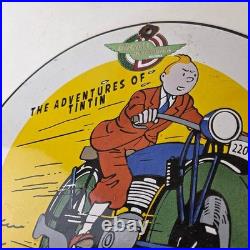 Vintage Ducati Sign Motorcycle Dealership Service Porcelain Auto Gas Pump Sign