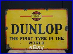 Vintage Dunlop tyres enamel garage sign