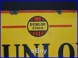 Vintage Dunlop tyres enamel garage sign