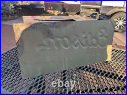 Vintage EDISON SPARK PLUGS Tin Embossed Sign Original Rare Auto Gas Oil