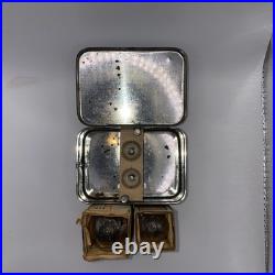 Vintage Early Ford Original Emergency Spare Bulb and Fuse Kit Tin Box With Bulbs