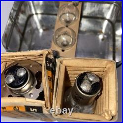Vintage Early Ford Original Emergency Spare Bulb and Fuse Kit Tin Box With Bulbs