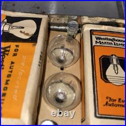 Vintage Early Ford Original Emergency Spare Bulb and Fuse Kit Tin Box With Bulbs