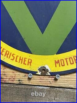 Vintage Eastern Swiss Motorist Association Porcelain Sign Automobile Motorcycle