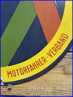 Vintage Eastern Swiss Motorist Association Porcelain Sign Automobile Motorcycle