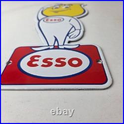 Vintage Esso Gasoline Porcelain Sign Oil Drop Gas Service Station Auto Sign