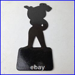 Vintage Esso Gasoline Porcelain Sign Oil Drop Girl Service Station Auto Sign