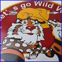Vintage Esso Gasoline Sign Gas Service Station Auto Tiger Tank Porcelain Sign