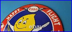 Vintage Esso Gasoline Sign Gas Service Station Auto Tiger Tank Porcelain Sign