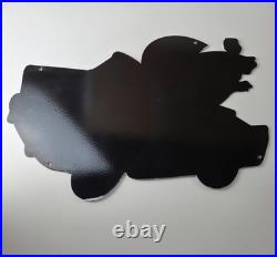 Vintage Esso Gasoline Sign Porcelain Automobile Oil Drop Boy Gas Pump Sign