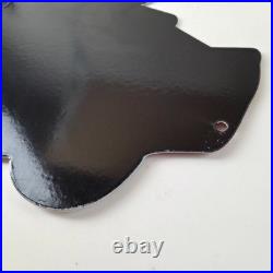 Vintage Esso Gasoline Sign Porcelain Automobile Oil Drop Boy Gas Pump Sign