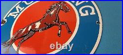 Vintage Esso Gasoline Sign Tiger Gas Service Station Auto Tank Porcelain Sign