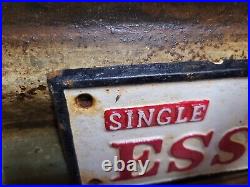 Vintage Esso Sign Cast Iron Automobile Lubrication Oil Part Supply Service Co