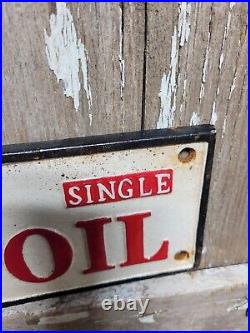 Vintage Esso Sign Cast Iron Automobile Lubrication Oil Part Supply Service Co