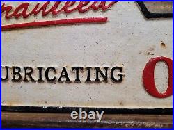 Vintage Esso Sign Cast Iron Automobile Lubrication Oil Part Supply Service Co