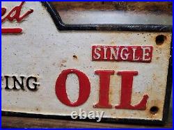 Vintage Esso Sign Cast Iron Automobile Lubrication Oil Part Supply Service Co